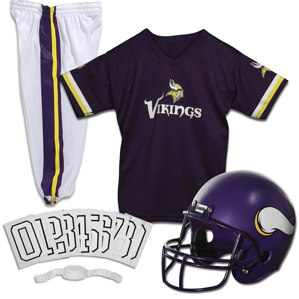 NFL® DELUXE COSTUME 4 PIECE SET - shirt, pants, shoulder pads & helmet